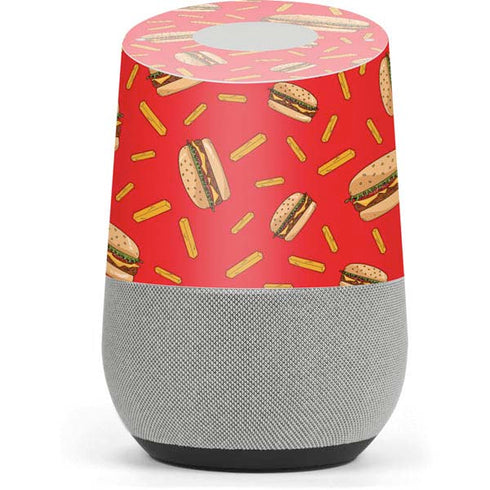 Burgers and Fries Google Home Skin
